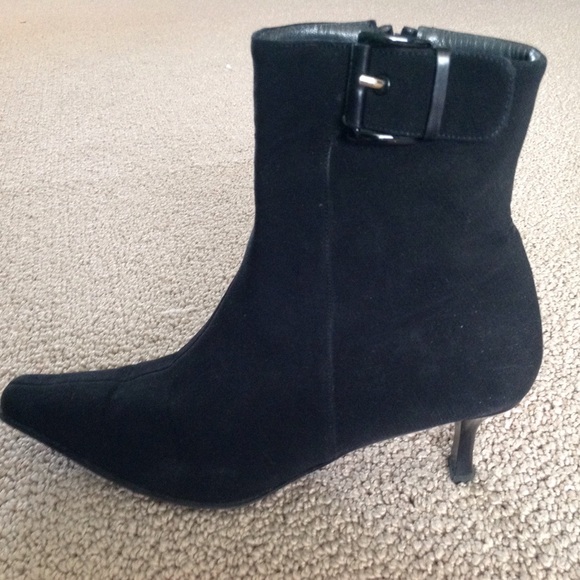 Stuart Weitzman black ankle boots.