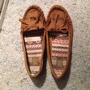 cute brown moccasins