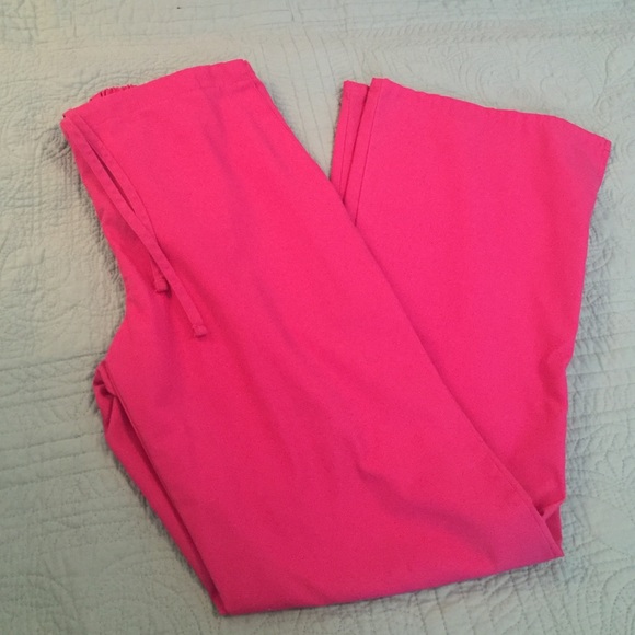 Pink Drawstring Scrub Pants