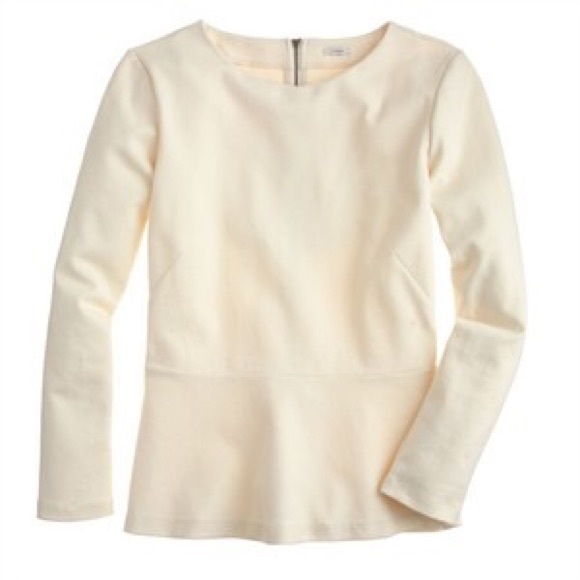J. Crew peplum structured work top