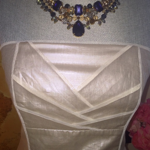 White House Black Market strapless top