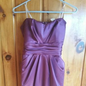 Purple Satin Dress