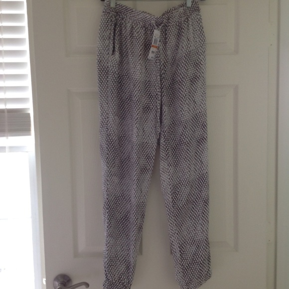 Michael Kors snake print satin pajama style pants