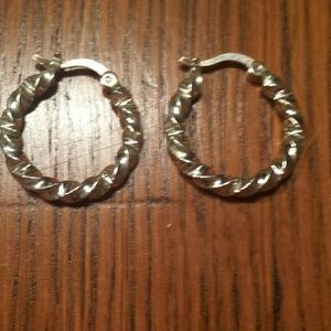 Sterling silver hoops