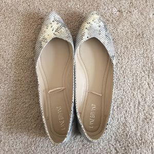 Lane Bryant Metallic Silver Flats