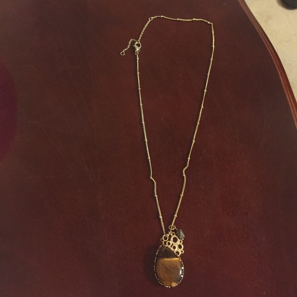 Tigers eye gold necklace