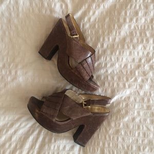 Michael Kors open toe platform shoes