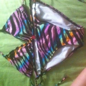 Rainbow two piece with tiger strips!