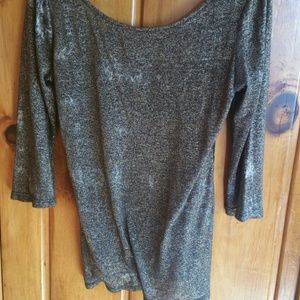 Black/Gold with Lace Back Shirt