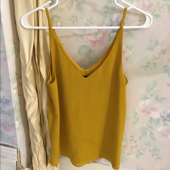 Topshop Mustard cami tank