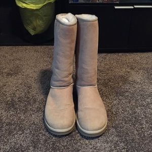 Tall sand UGG boots