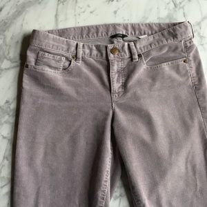 Lavender J. Crew cord skinny jeans
