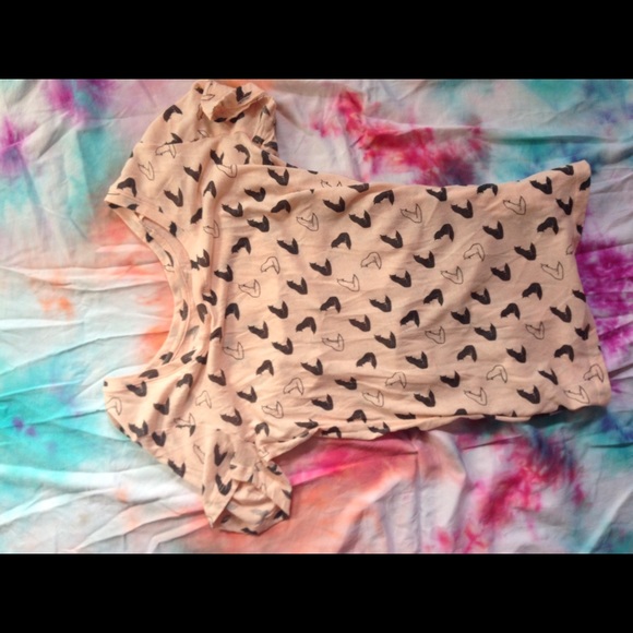 BDG Fox pattern scoop neck shirt