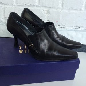 Stuart Weitzman - "Global" bootie in black calf