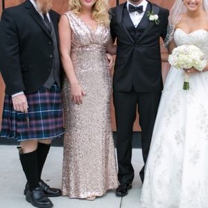 Badgely Mishka size 10 dress in rose gold.