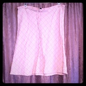 H&M skirt, powder pink with green accent