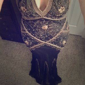Modern Formal dress, beaded, fitted! Gorgeous!