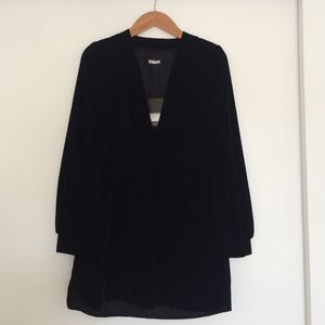 NWT REFORMATION JOLIE BLACK VELVET DRESS SMALL