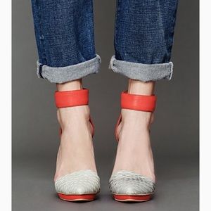 Jeffrey Campbell snake print solitaire heel