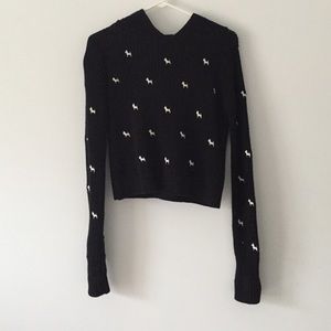 Zara Hooded Dog Print Sweater
