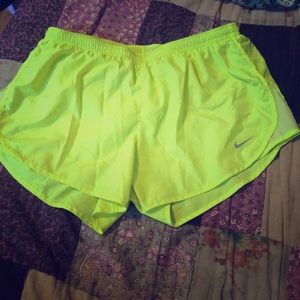 Neon Yellow Dri-Fit Nike Shorts