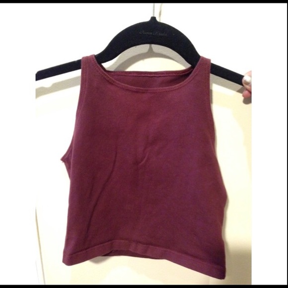 American Apparel Maroon Crop Top
