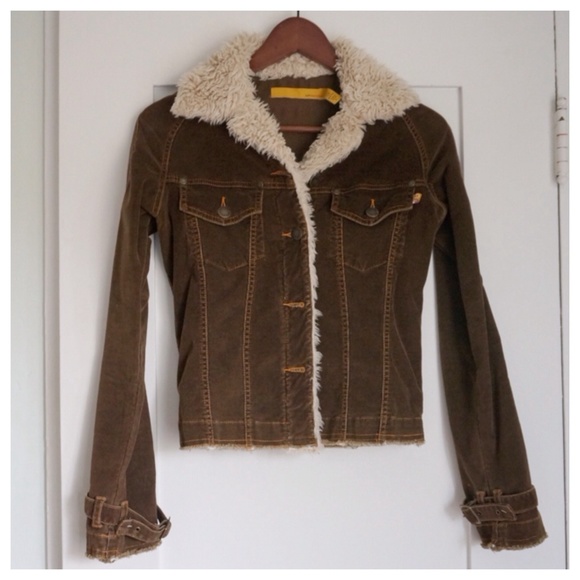 Twill22 Corduroy jacket w/ faux fur lining/collar