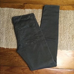7 for all Mankind Olive Skinny Jeans
