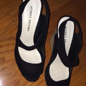 Black Audrey Brooke wedges