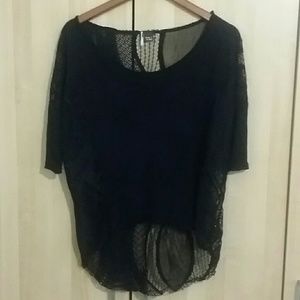 Sheer back cropped top