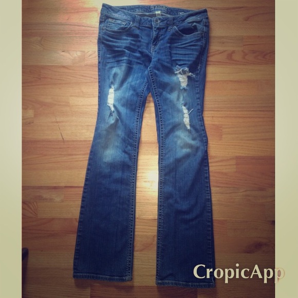 Distressed jeans