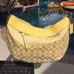 Coach hobo yellow bag