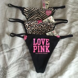 NEW PINK Victoria Secret V-Strings