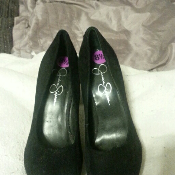 Black suede Jessica Simpson high heels