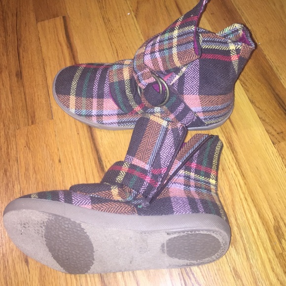 Plaid booties.