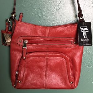 Red Genuine Leather Tignanello Bag