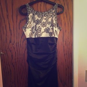 Black and white formal dress