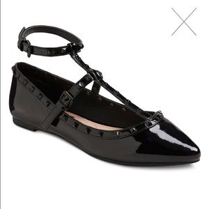 Studded Black Ballet Flats