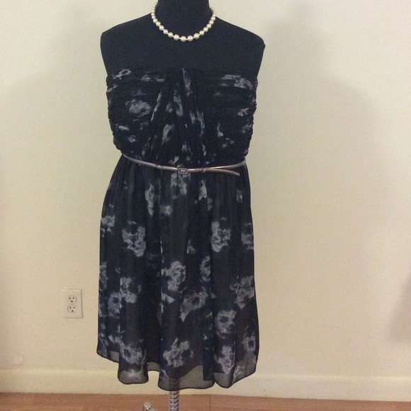 Donna Morgan floral strapless dress 16w