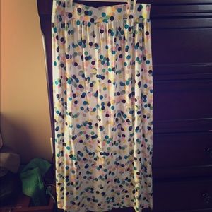 Polka dot maxi skirt