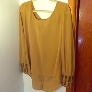 Mustard color dress top