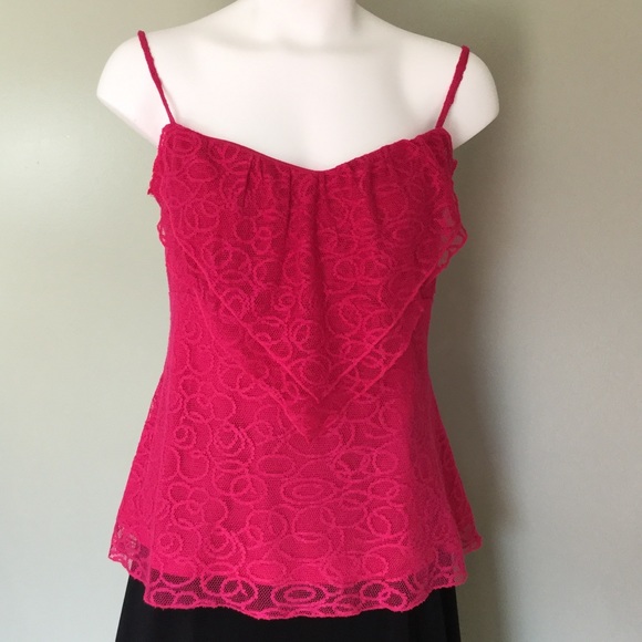 Charlotte Russe adjustable strap lace top