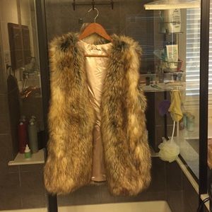 Faux fur vest