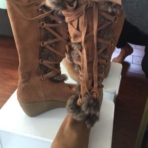 Michael Kors wedge boots