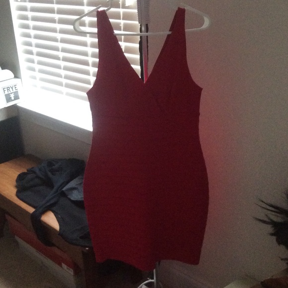 Express bright pink dress