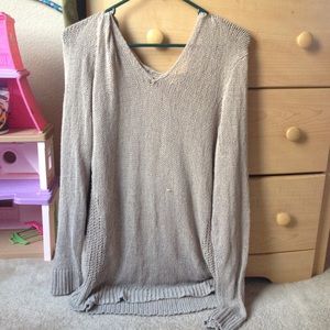 Knit Hooded Poncho Sweater
