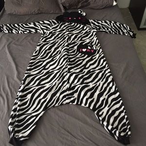 Cozy Kigurumi Hello Kitty as a Zebra Onesie!