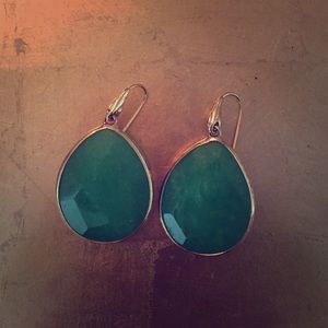 Gold + Green Serenity Stone Drop Earrings