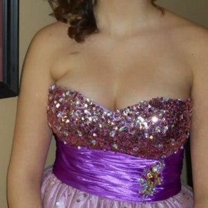Camille La Vie Purple Prom Dress