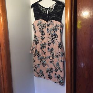 Flowered cocktail dress